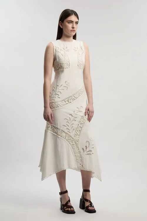 knit dress karen millen Knitted White Dress Sale KAREN MILLEN Cable Funnel Neck Maxi Dress Endource Cable knit